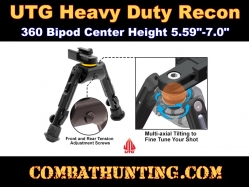 UTG Heavy Duty Recon 360 Bipod, Cent Ht: 5.59"-7.0"
