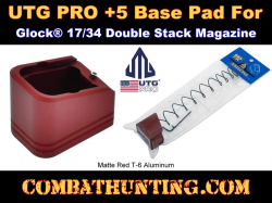 UTG PRO +5 Base Pad Glock 17/34 Matte Red Aluminum
