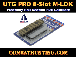 UTG PRO 8-Slot M-LOK Picatinny Rail Section FDE Cerakote