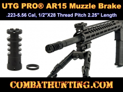 AR15 Muzzle Brake .223/5.56 1/2"X28, 2.25" Length UTG PRO