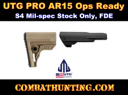UTG Pro AR-15 Ops Ready S4 Mil-Spec Stock FDE