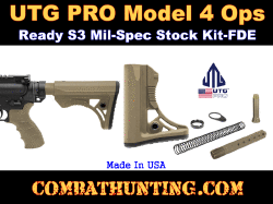 UTG PRO Model 4 Ops Ready S3 Mil-spec Stock Kit-FDE