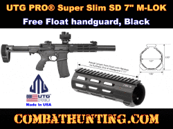 UTG PRO® Super Slim SD 7" M-LOK® AR-15 Free Float handguard Black