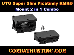 UTG® Super Slim Picatinny RMR® Mount 2 in 1 Combo For Trijicon® RMR