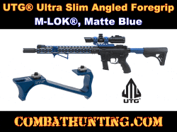 UTG® Ultra Slim Angled Foregrip, M-LOK® Matte Blue