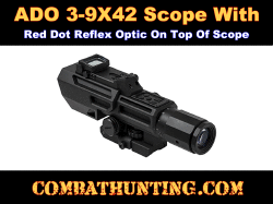 ADO 3-9X42 Scope With Flip Up Red Dot Optic-Black