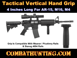 Tactical Vertical Grip Full Size Foregrip 4" Picatinny