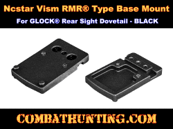 RMR® Type Base Mount for GLOCK® Rear Sight Dovetail BLACK 