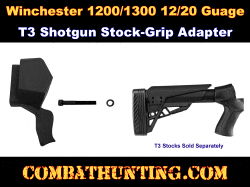 T3 Shotgun Stock Adapter for Winchester 1200/1300 12/20 Guage Shotguns
