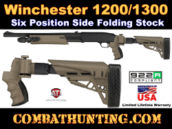 Winchester 1200/1300 Six Position Adjustable Side Folding TactLite Stock FDE