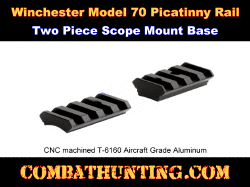 Winchester Model 70 Picatinny Rail Two Piece Scope Base Black