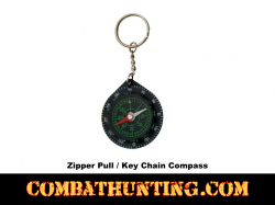 Zipper Pull-Key Chain Compass