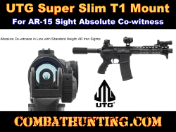 UTG Super Slim T1 Mount Absolute Co-witness AR-15