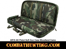 AR15 AK Pistol Soft Gun Case 28" Woodland Camo