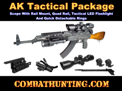 AK Tactical Quad Rail, Scope & AK Mount Package