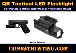 NcStar 3W 150 Lumen LED Flashlight With Quick Release Weaver Mount