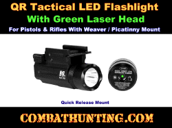Tactical Rifle QR Green Laser Sight Flashlight Set Combo