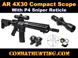Tactical Weapon 4x30mm Rifle Scope-P4 Sniper Reticle