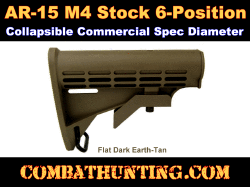 AR-15 M4 Carbine Stock Commercial-Spec FDE 6-Position