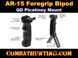 AR-15 Foregrip Bipod Picatinny Mount Vertical Grip Bipod
