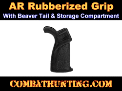AR-15 Beavertail Pistol Grip With Storage Black
