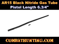 AR15 Black Gas Tube Nitride Pistol Length