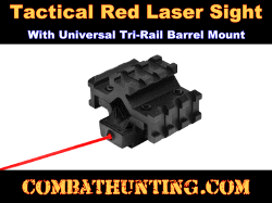 AR-15 Red Laser Sight With Rifle Tri-Rail Barrel Mount