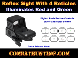 Tactical Red Dot Reflex Sight With 4 Reticle