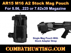 AR15 A2 Molle Butt Stock Mag Pouch Black