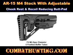 AR-15 Stock With Adjustable Cheek Rest