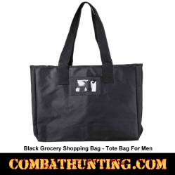 Black Grocery Shopping Bag-Tote Bag For Men