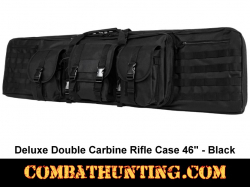 Double Tactical Rifle Case 46 Inches Black