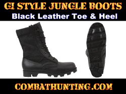Speed Lace Jungle Boots Military Style Black 9"