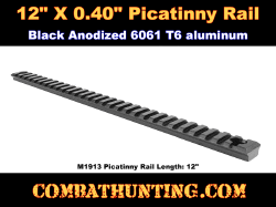 Picatinny Rail Blank  12" X 0.40"