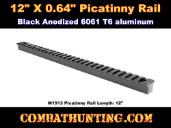 Picatinny Rail Weaver Rail Mount Blank 12" X 0.64"