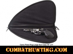 Large Pistol Rug Camouflage-Gun Case 15" x 6"