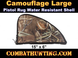 Large Pistol Rug Camouflage-Gun Case 15" x 6"