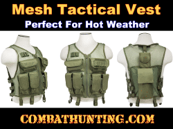 Military Mesh Tactical Vest Green Light Weight Hot Weather Tactical Vest 