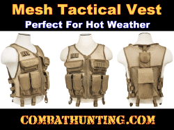 Military Mesh Tactical Vest Desert Tan Light Weight Hot Weather Tactical Vest