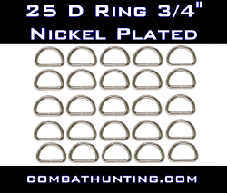 D Rings 3/4" Nickel Plated 25 In A Pack