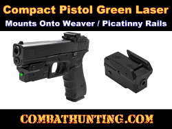 Compact Pistol Green Laser Sight With Picatinny Rail Mount