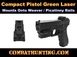 Compact Pistol Green Laser Sight With Picatinny Rail Mount