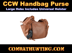 CCW Carry Handbag Large Hobo Brown