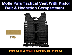 Ncstar Molle Pals Tactical Vests With Pistol Belt Tan