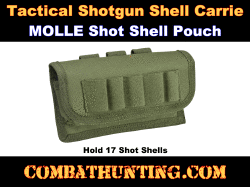 Green 12/20 Gauge 17 Round Shotgun Shotshell Reload Holder Molle Pouch