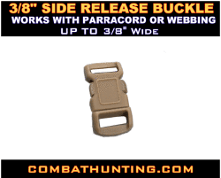 Side Release Buckle Curved 3/8" Deset Tan