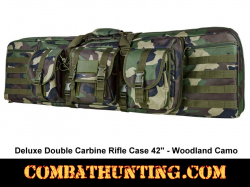 Double Carbine Rifle Case 42 Inches Woodland Camo