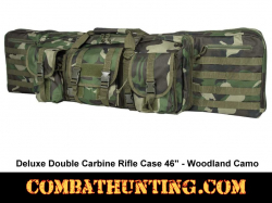Double Tactical Rifle Case 46 Inches Woodland Camo