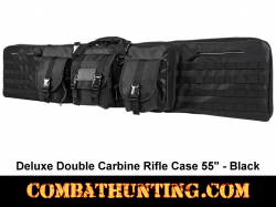 Double Tactical Rifle Case 55 Inches Black