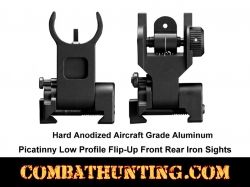 DP-12 Flip Up Front & Rear Iron Sights Low Profile